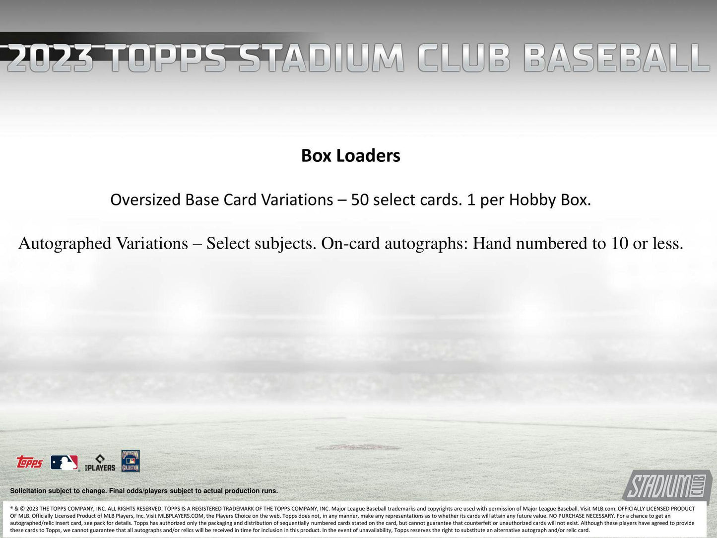 2023 Topps Stadium Club Baseball Hobby Box - Columbia Hobby - Sports Card Boxes - Toploaders - Card Savers