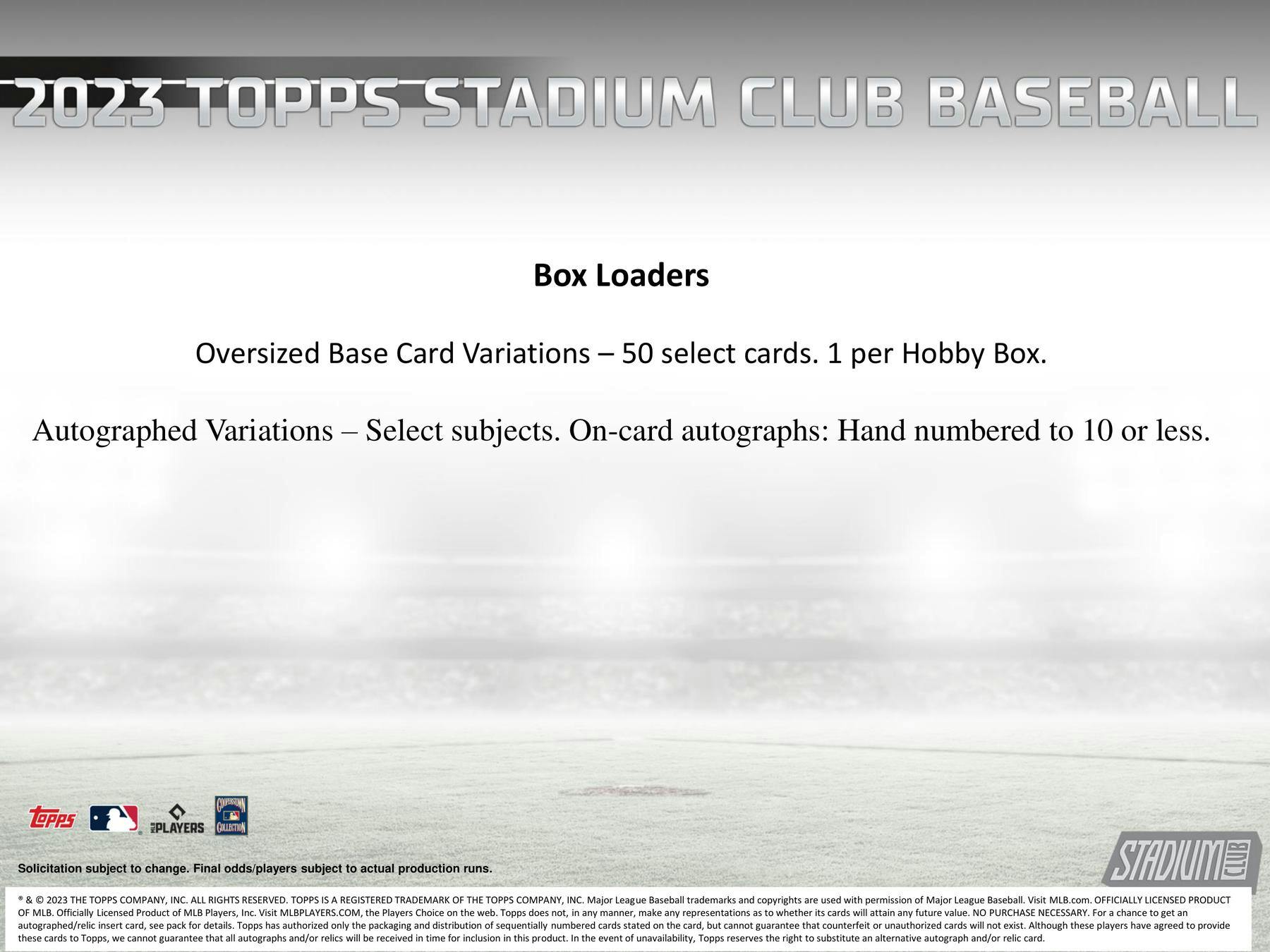 2023 Topps Stadium Club Baseball Hobby Box - Columbia Hobby - Sports Card Boxes - Toploaders - Card Savers