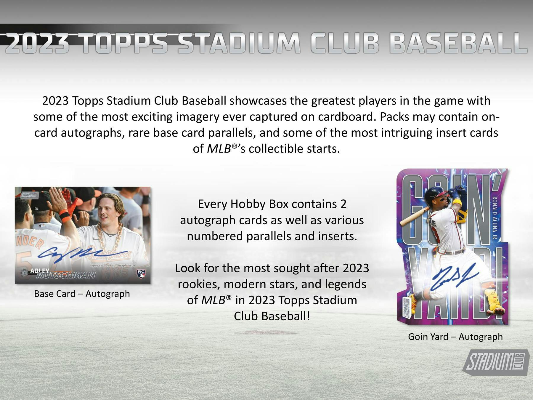 2023 Topps Stadium Club Baseball Hobby Box - Columbia Hobby - Sports Card Boxes - Toploaders - Card Savers