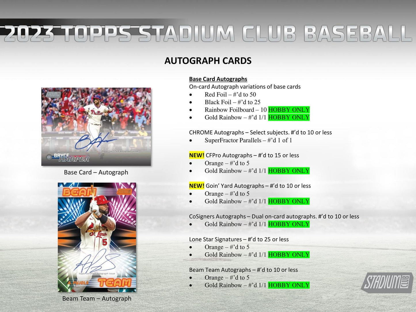 2023 Topps Stadium Club Baseball Hobby Box - Columbia Hobby - Sports Card Boxes - Toploaders - Card Savers
