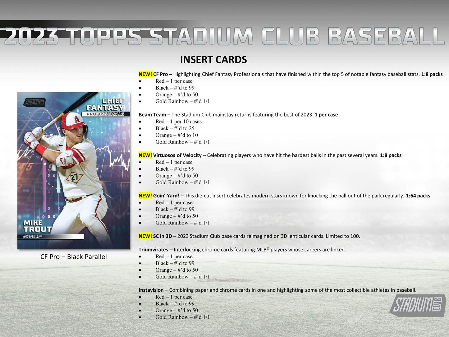 2023 Topps Stadium Club Baseball Hobby Box - Columbia Hobby - Sports Card Boxes - Toploaders - Card Savers