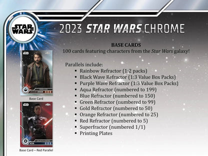 2023 Topps Star Wars Chrome 10 - Pack Blaster Box - Columbia Hobby - Sports Card Boxes - Toploaders - Card Savers