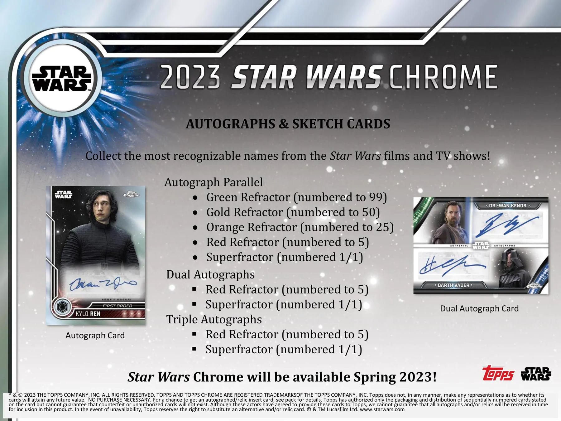 2023 Topps Star Wars Chrome 10 - Pack Blaster Box - Columbia Hobby - Sports Card Boxes - Toploaders - Card Savers