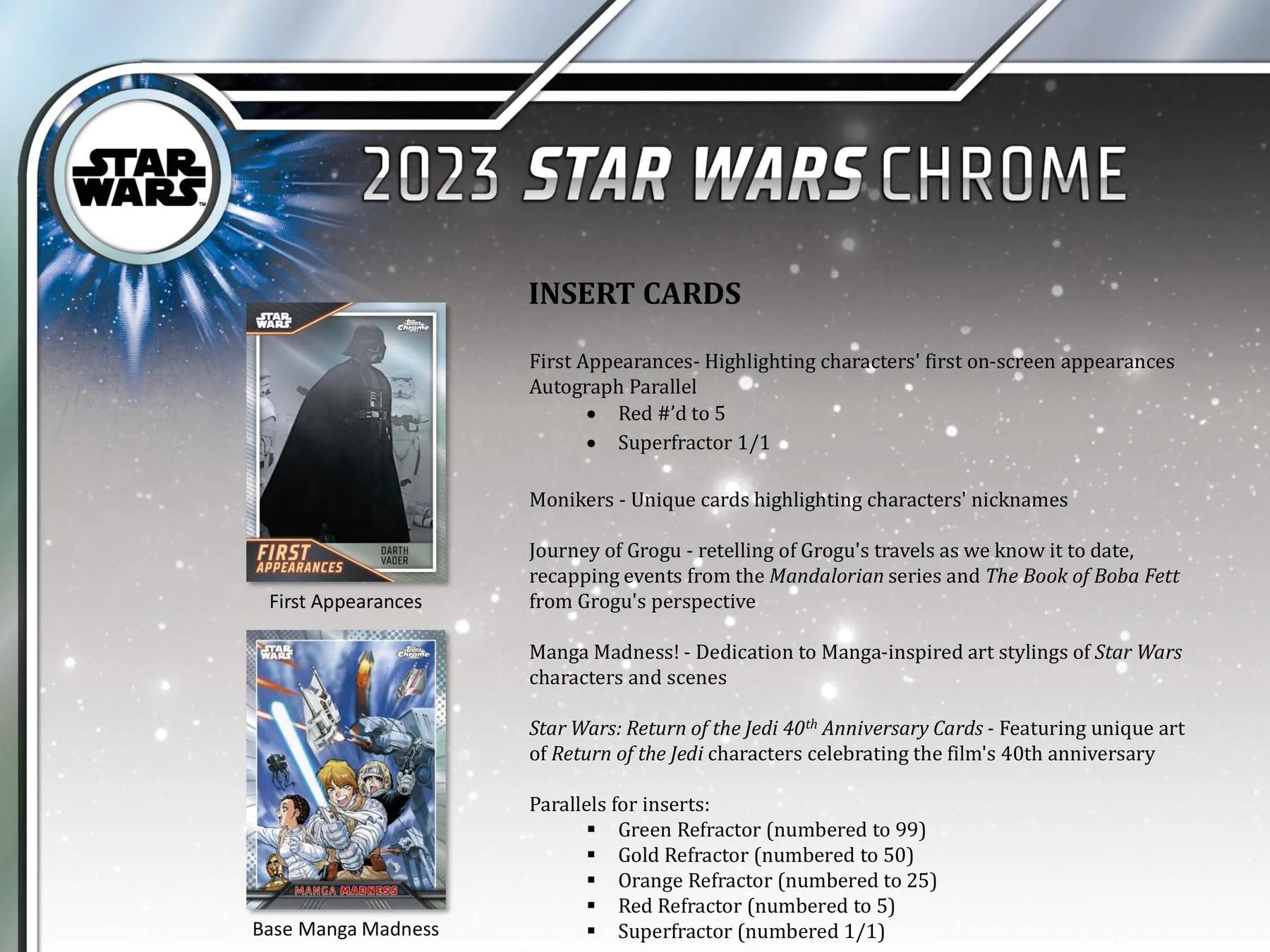 2023 Topps Star Wars Chrome 10 - Pack Blaster Box - Columbia Hobby - Sports Card Boxes - Toploaders - Card Savers