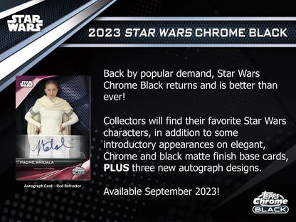 2023 Topps Star Wars Chrome Black Hobby Box - Columbia Hobby - Sports Card Boxes - Toploaders - Card Savers
