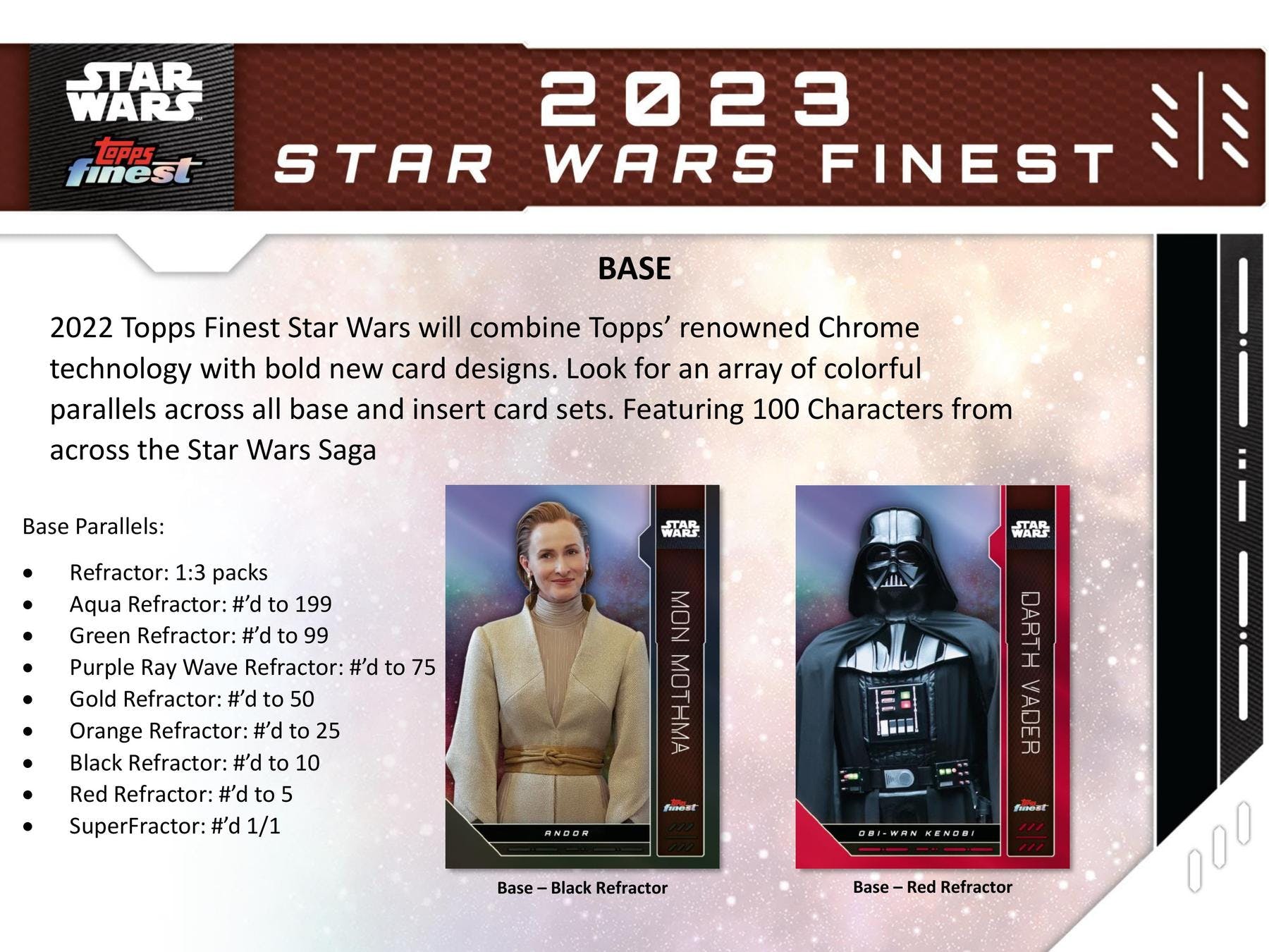 2023 Topps Star Wars Finest Hobby Box - Columbia Hobby - Sports Card Boxes - Toploaders - Card Savers