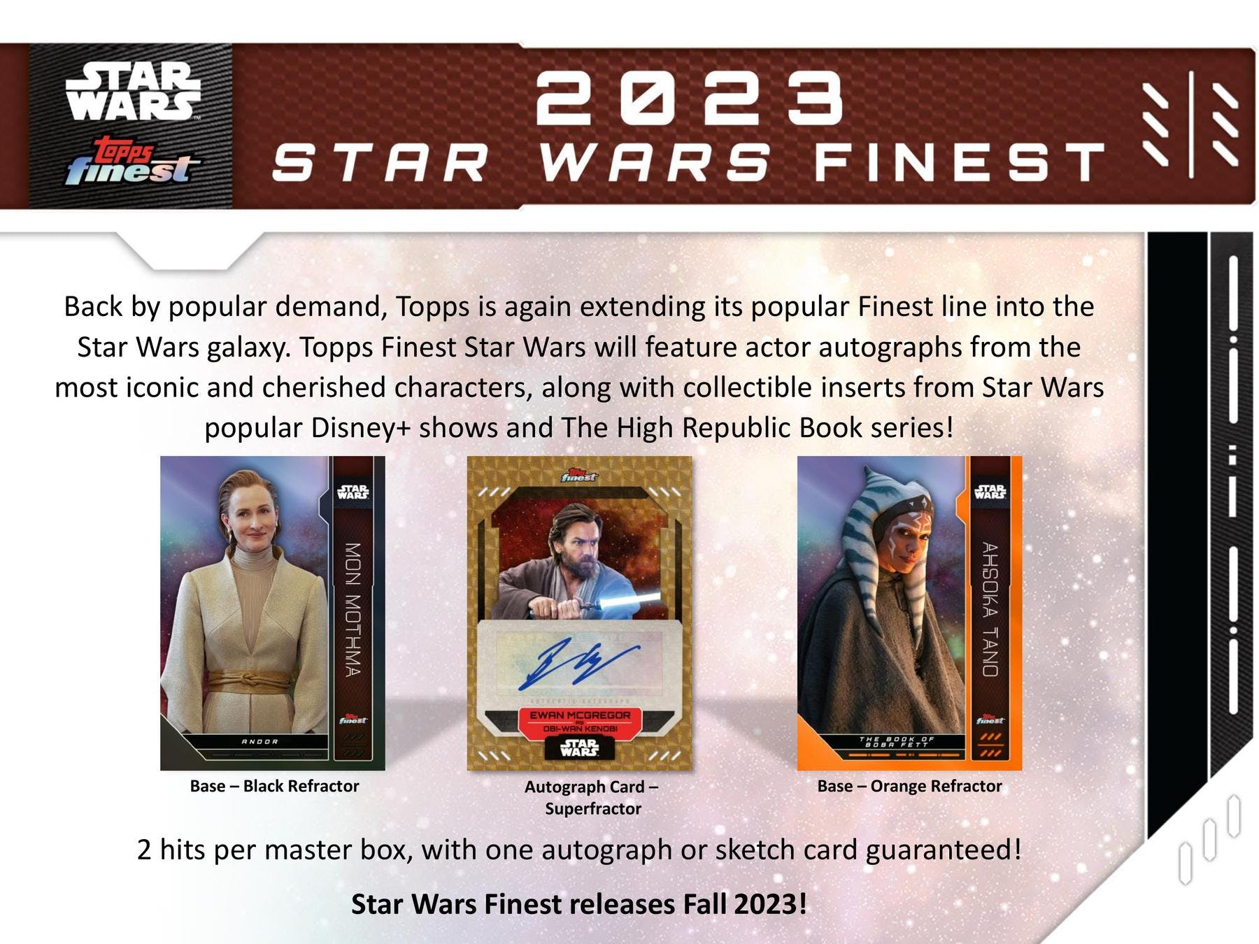 2023 Topps Star Wars Finest Hobby Box - Columbia Hobby - Sports Card Boxes - Toploaders - Card Savers