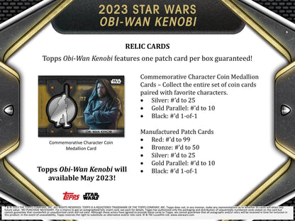 2023 Topps Star Wars Obi - Wan 10 - Pack Blaster Box - Columbia Hobby - Sports Card Boxes - Toploaders - Card Savers