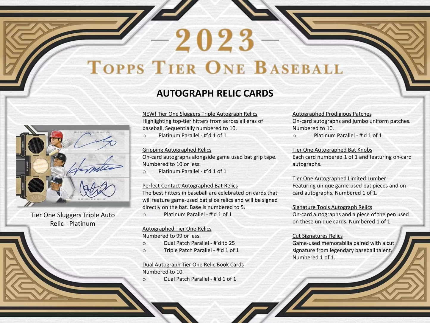 2023 Topps Tier One Baseball Hobby Box - Columbia Hobby - Sports Card Boxes - Toploaders - Card Savers