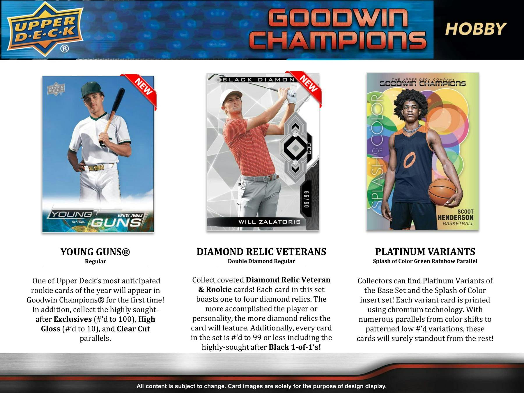 2023 Upper Deck Goodwin Champions Hobby Box | Columbia Sports Cards - Columbia Hobby - Sports Card Boxes - Toploaders - Card Savers