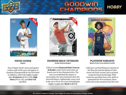 2023 Upper Deck Goodwin Champions Hobby Box | Columbia Sports Cards - Columbia Hobby - Sports Card Boxes - Toploaders - Card Savers