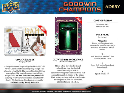 2023 Upper Deck Goodwin Champions Hobby Box | Columbia Sports Cards - Columbia Hobby - Sports Card Boxes - Toploaders - Card Savers