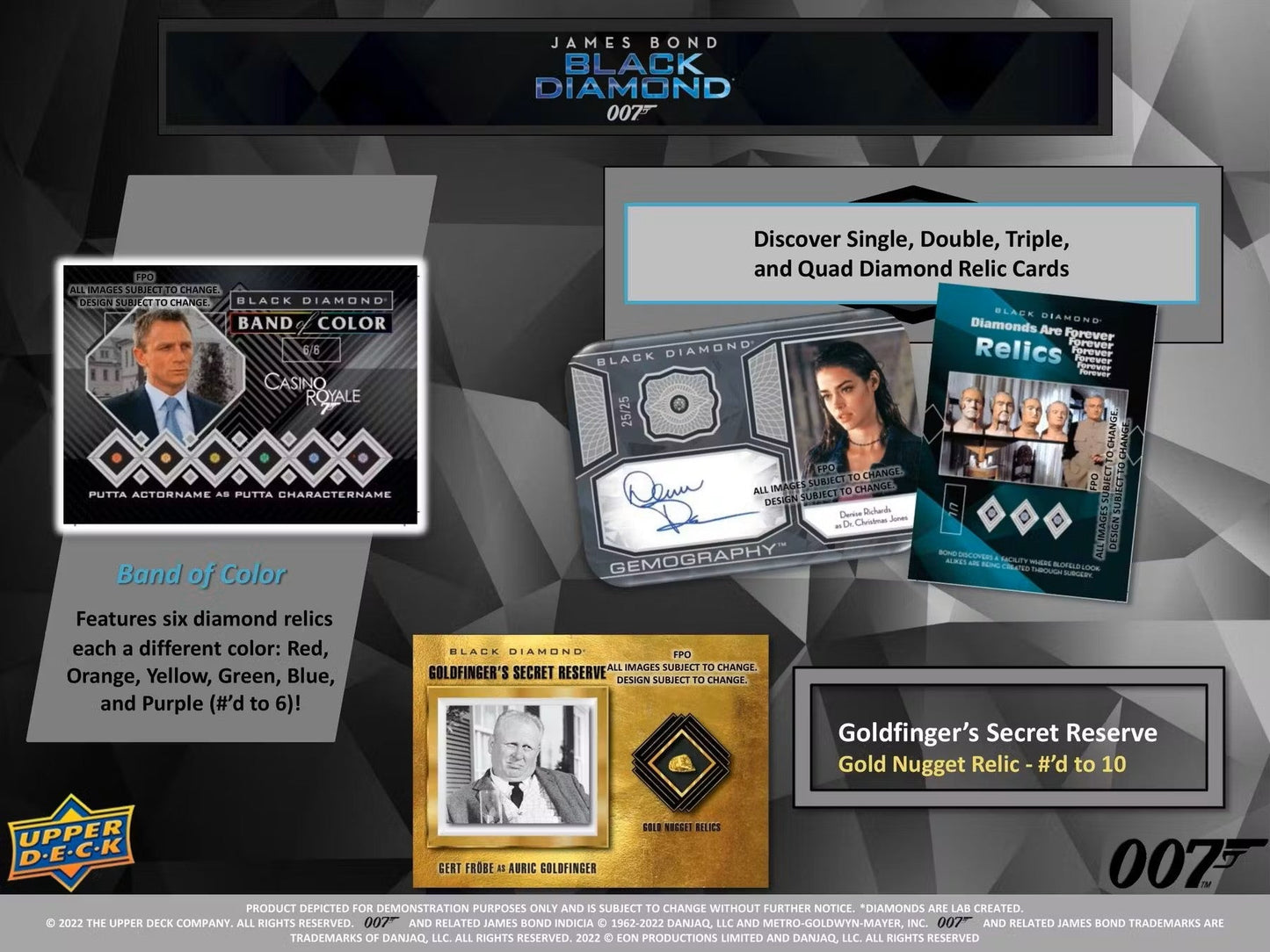 2023 Upper Deck James Bond 007 Black Diamond Trading Cards Hobby Box - Columbia Hobby - Sports Card Boxes - Toploaders - Card Savers