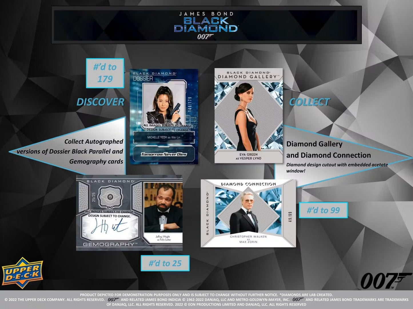 2023 Upper Deck James Bond 007 Black Diamond Trading Cards Hobby Box - Columbia Hobby - Sports Card Boxes - Toploaders - Card Savers