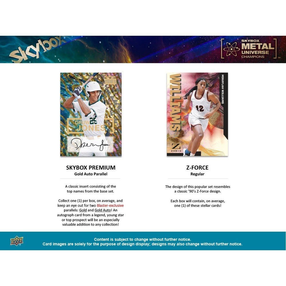 2023 Upper Deck Skybox Metal Universe Champions Blaster - Columbia Hobby - Sports Card Boxes - Toploaders - Card Savers