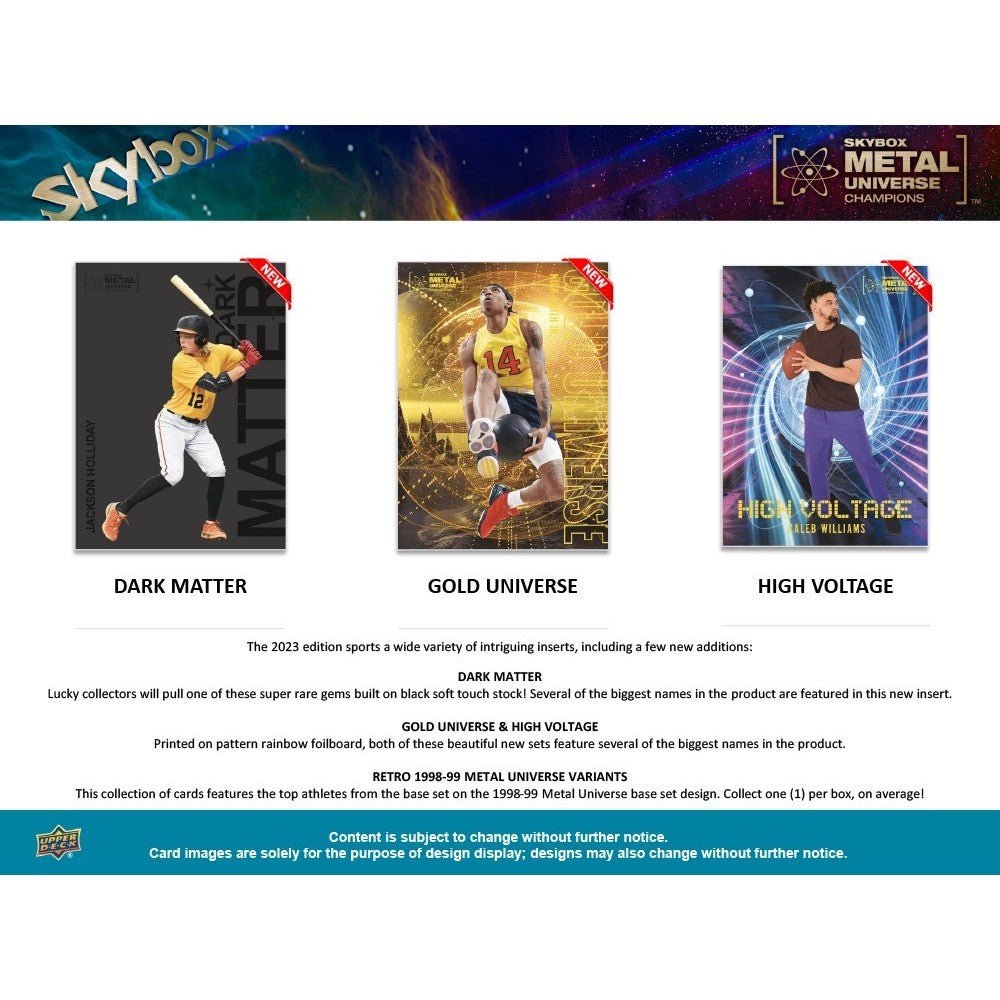 2023 Upper Deck Skybox Metal Universe Champions Blaster - Columbia Hobby - Sports Card Boxes - Toploaders - Card Savers