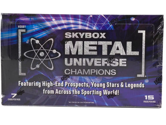 2023 Upper Deck Skybox Metal Universe Champions Hobby Box - Columbia Hobby - Sports Card Boxes - Toploaders - Card Savers