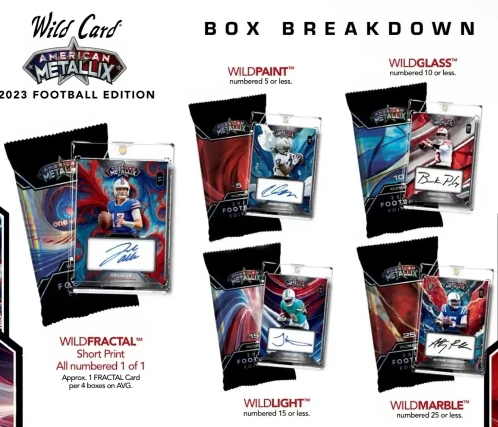 2023 Wild Card American Metallix Football Hobby Box - Columbia Hobby - Sports Card Boxes - Toploaders - Card Savers