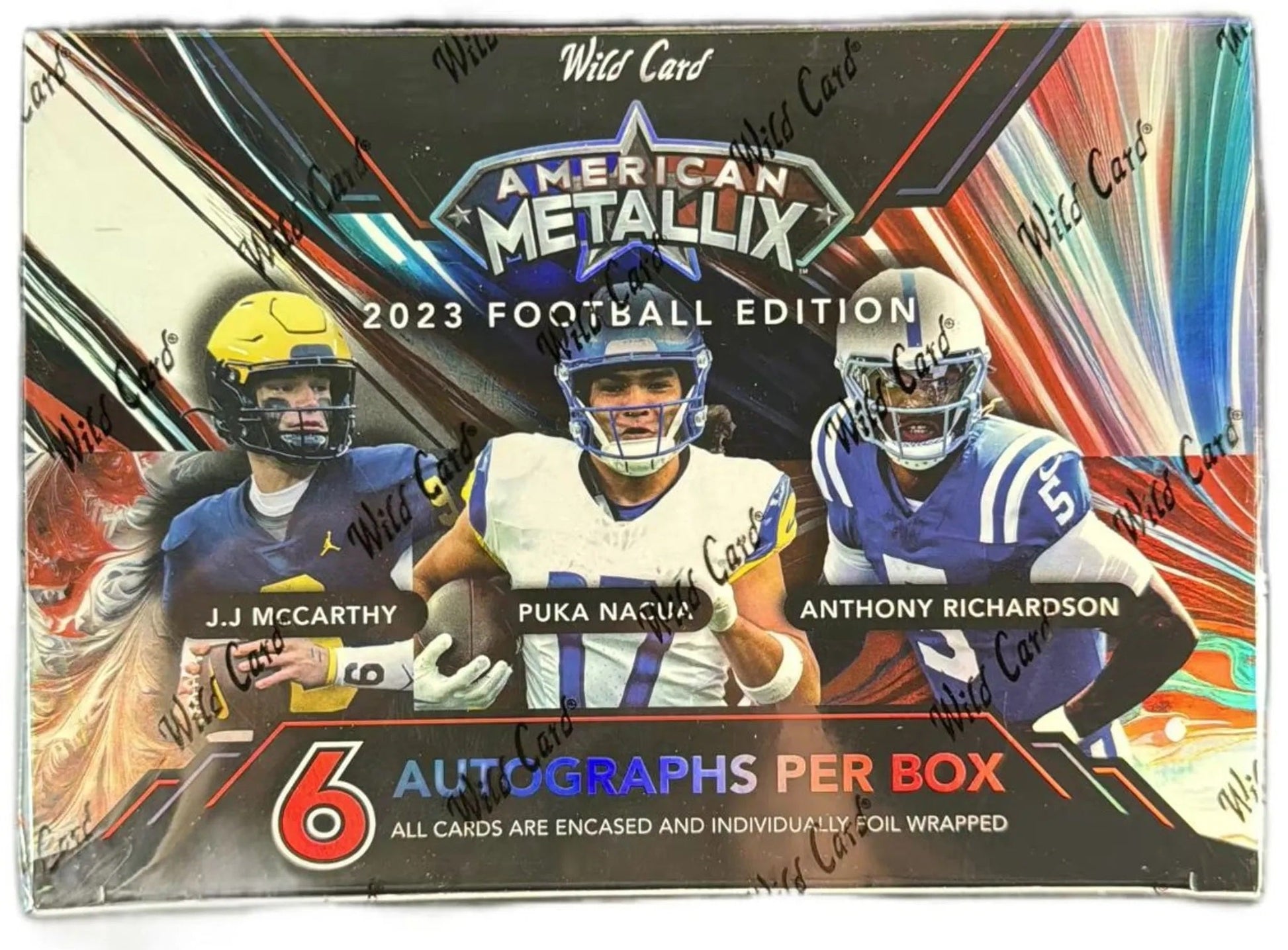 2023 Wild Card American Metallix Football Hobby Box - Columbia Hobby - Sports Card Boxes - Toploaders - Card Savers