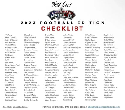 2023 Wild Card American Metallix Football Hobby Box - Columbia Hobby - Sports Card Boxes - Toploaders - Card Savers