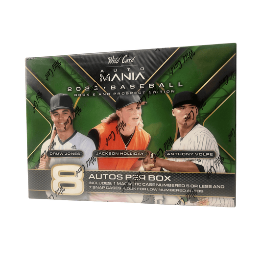 2023 Wild Card Auto Mania Rookie & Prospect Edition Baseball Hobby Box - Columbia Hobby - Sports Card Boxes - Toploaders - Card Savers