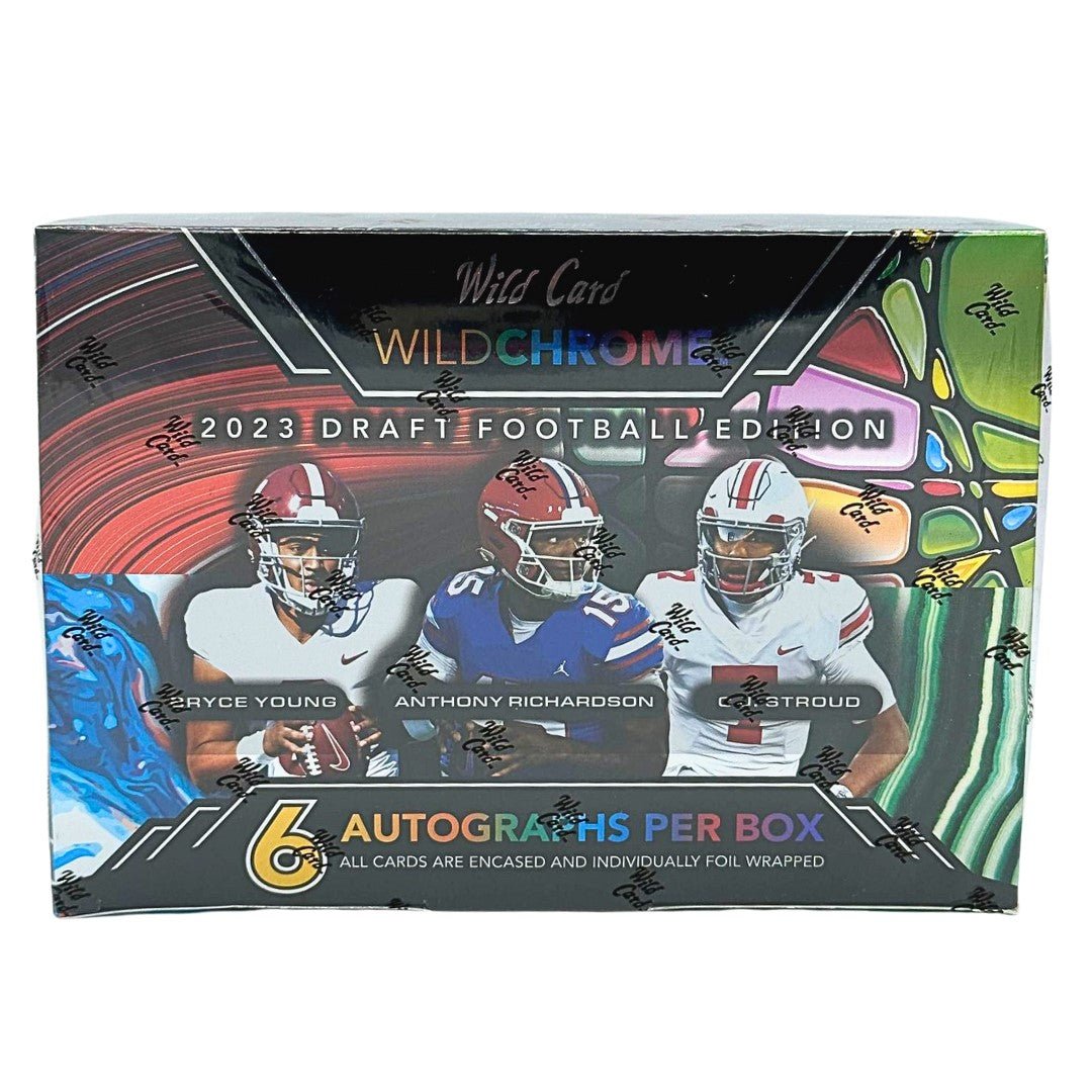 2023 Wild Card Wildchrome Draft Football Hobby Box - Columbia Hobby - Sports Card Boxes - Toploaders - Card Savers