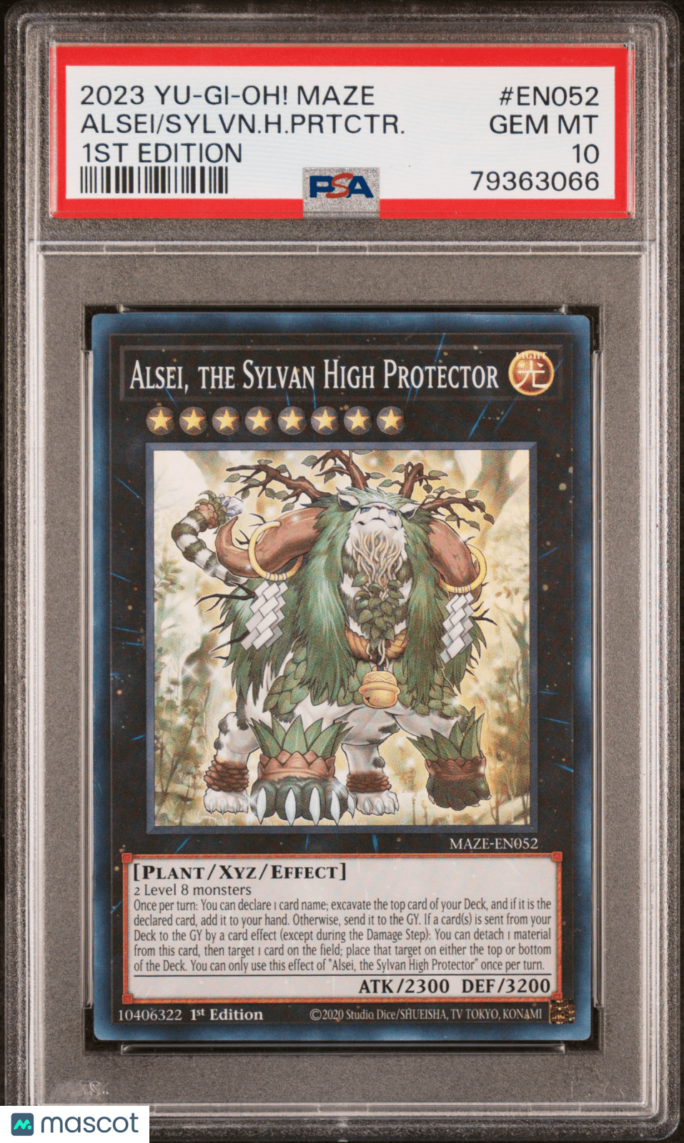 2023 Yu - Gi - Oh! Maze Of Memories Sylvn High Prortector Alsei EN052 1ST PSA 10 - Columbia Hobby - Sports Card Boxes - Toploaders - Card Savers