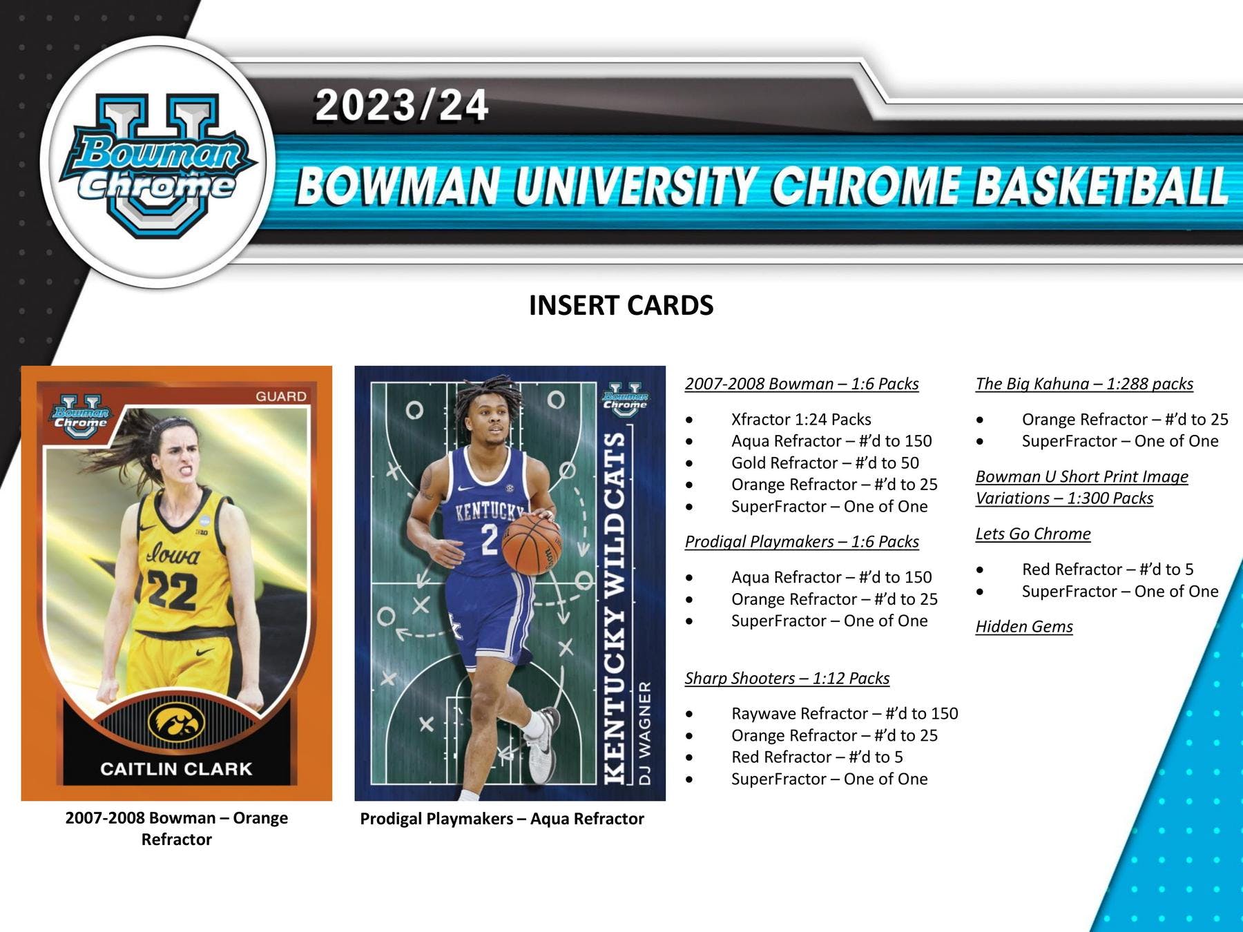 2023/24 Bowman University Chrome Basketball Hobby Box - Columbia Hobby - Sports Card Boxes - Toploaders - Card Savers