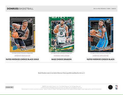 2023/24 Panini Donruss Basketball Choice Box - Columbia Hobby - Sports Card Boxes - Toploaders - Card Savers