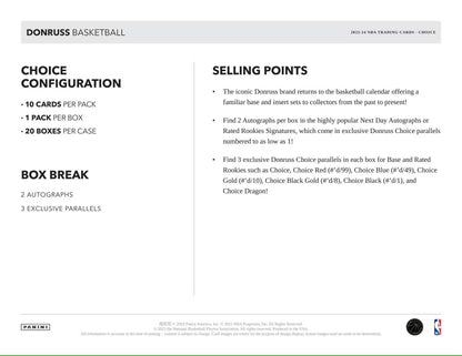 2023/24 Panini Donruss Basketball Choice Box - Columbia Hobby - Sports Card Boxes - Toploaders - Card Savers
