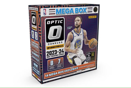 2023/24 Panini Donruss Optic Basketball Hobby Mega Box (Hyper Green Prizms) - Columbia Hobby - Sports Card Boxes - Toploaders - Card Savers