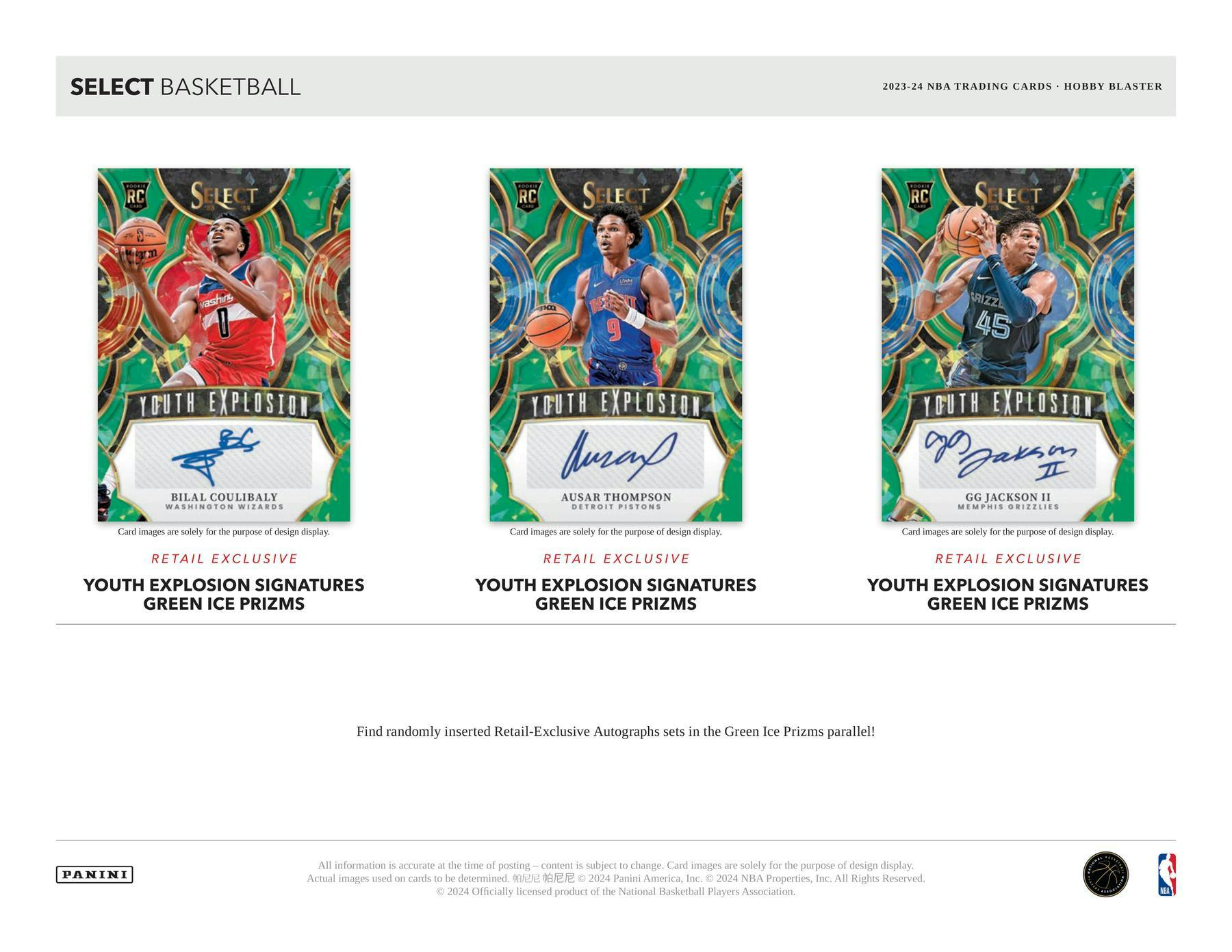 2023/24 Panini Select Basketball 6 - Pack Hobby Blaster Box (Green Prizms) - Columbia Hobby - Sports Card Boxes - Toploaders - Card Savers