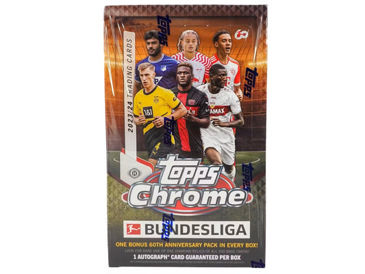 2023/24 Topps Chrome Bundesliga Soccer Hobby Box - Columbia Hobby - Sports Card Boxes - Toploaders - Card Savers
