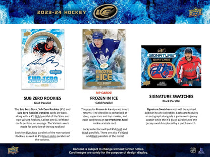 2023/24 Upper Deck Ice Hockey Hobby Box - Columbia Hobby - Sports Card Boxes - Toploaders - Card Savers