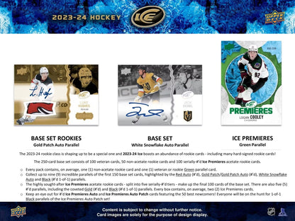2023/24 Upper Deck Ice Hockey Hobby Box - Columbia Hobby - Sports Card Boxes - Toploaders - Card Savers