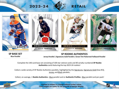 2023/24 Upper Deck SP Hockey 8 - Pack Blaster Box - Columbia Hobby - Sports Card Boxes - Toploaders - Card Savers