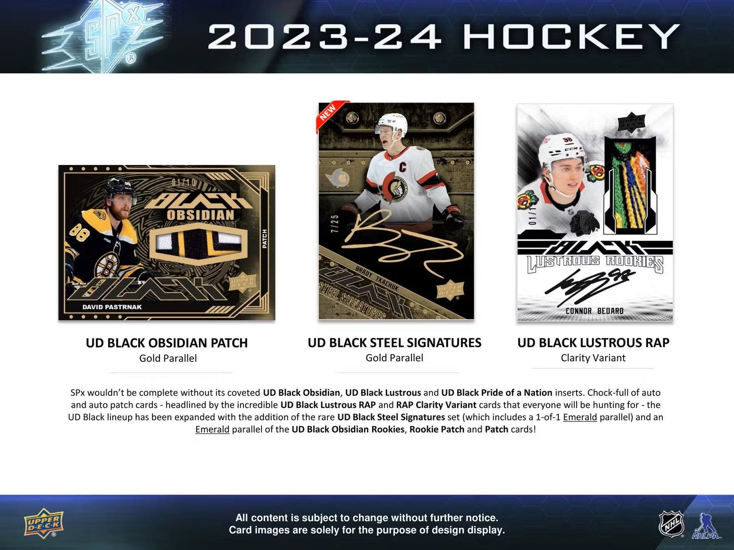 2023/24 Upper Deck SPx Hockey Hobby Box - Columbia Hobby - Sports Card Boxes - Toploaders - Card Savers