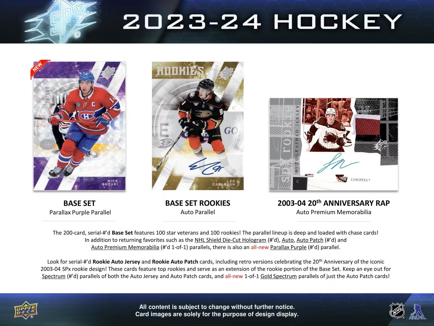 2023/24 Upper Deck SPx Hockey Hobby Box - Columbia Hobby - Sports Card Boxes - Toploaders - Card Savers