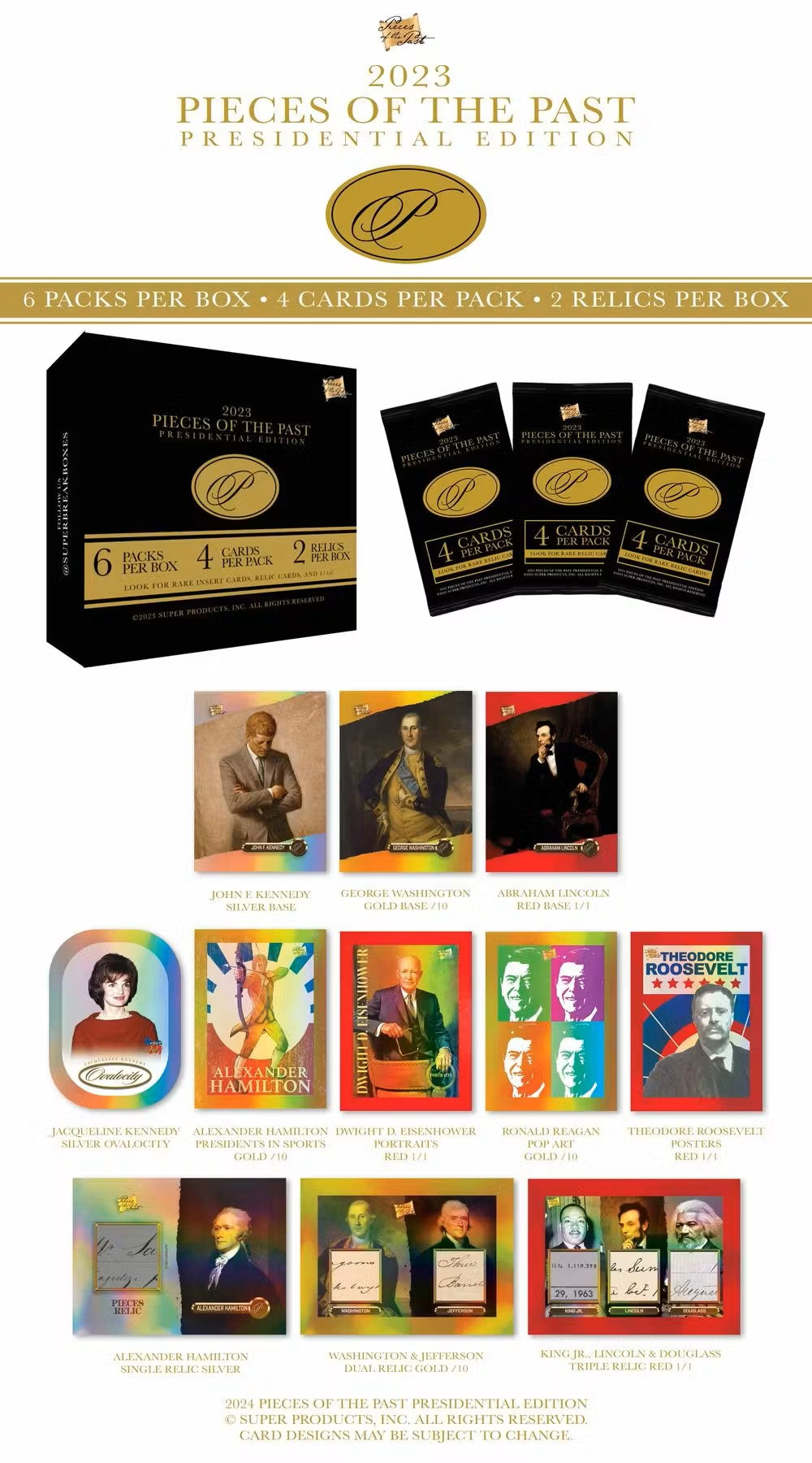 2023 Super Break Pieces of the Past Presidential Edition Hobby Box