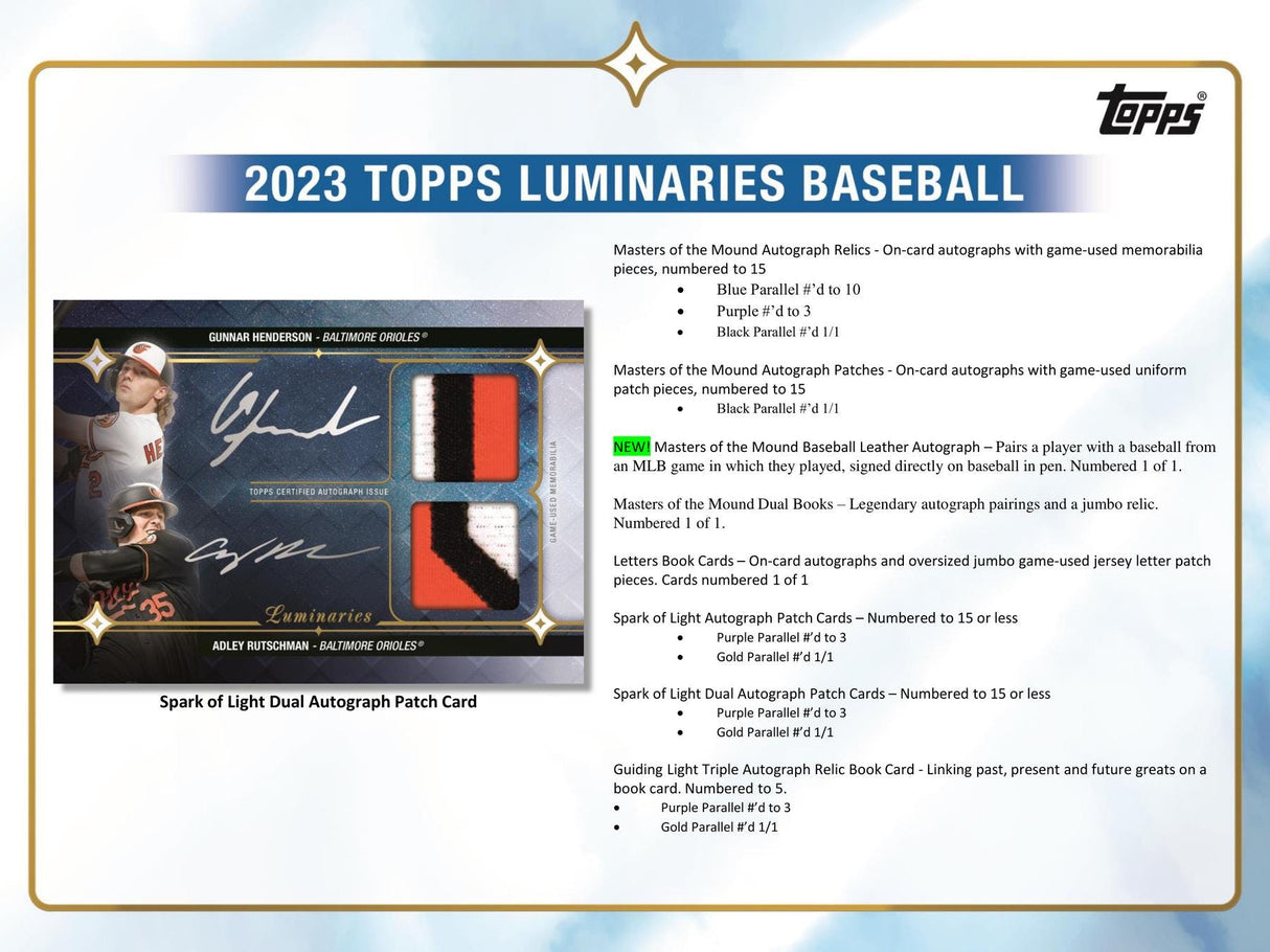 2023 Topps Luminaries Baseball Hobby Box