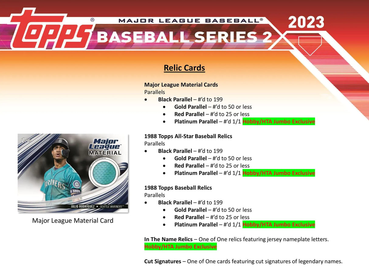 2023 Topps Series 2 Baseball Hobby Box