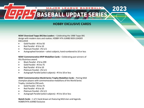 2023 Topps Update Series Baseball Hobby Jumbo Box