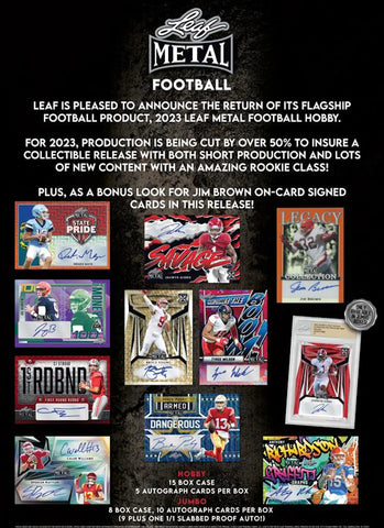 2023 Leaf Metal Football Hobby Jumbo Box