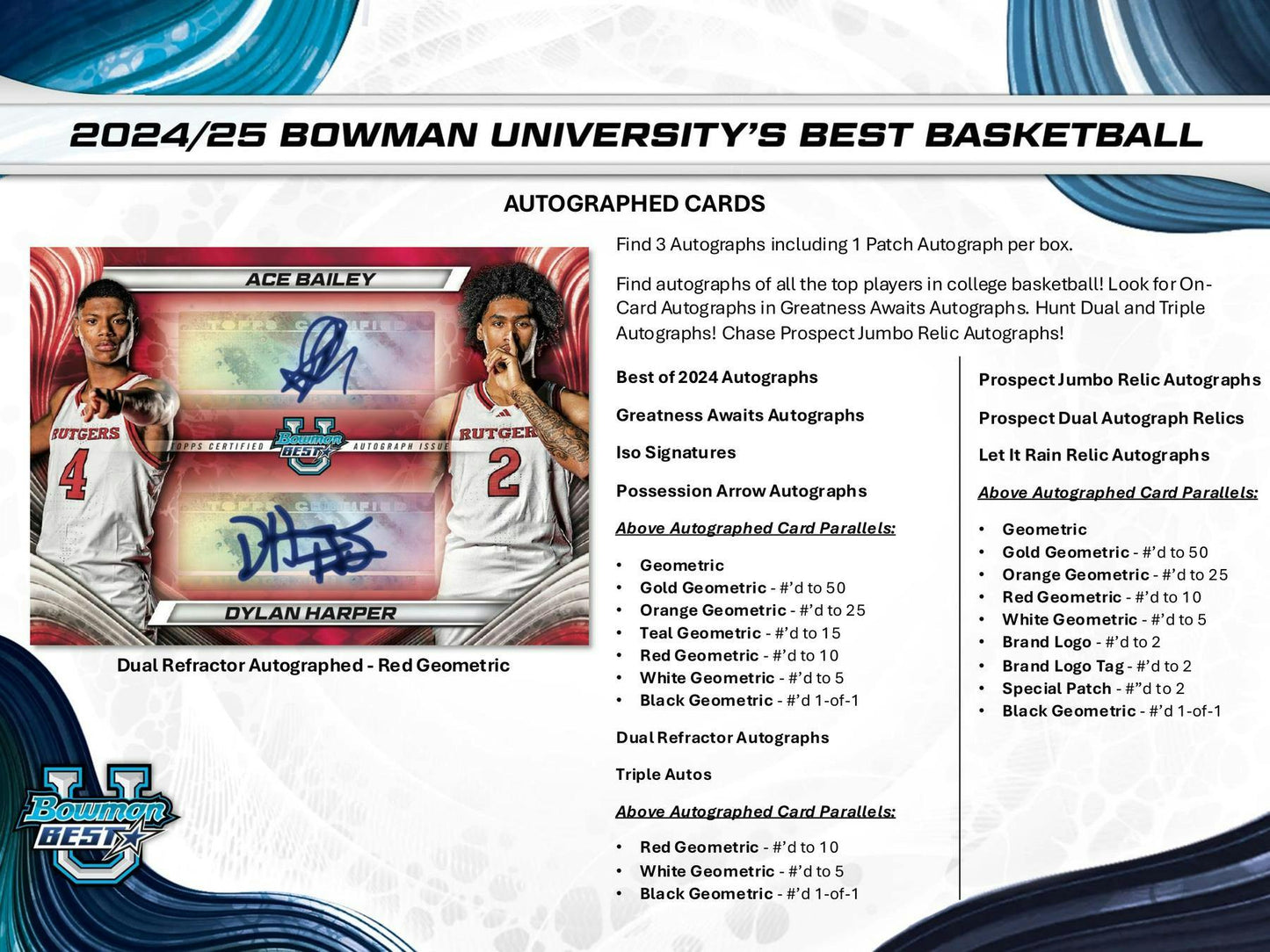 2024 - 25 Bowman University Best Basketball Hobby Box - Columbia Hobby - Sports Card Boxes - Toploaders - Card Savers