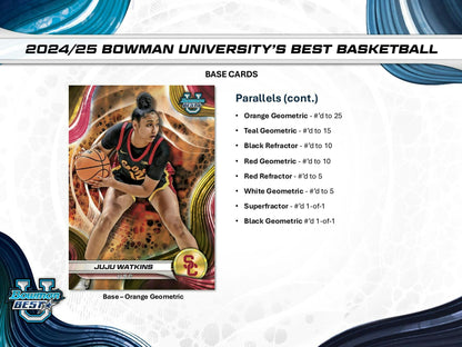 2024 - 25 Bowman University Best Basketball Hobby Box - Columbia Hobby - Sports Card Boxes - Toploaders - Card Savers