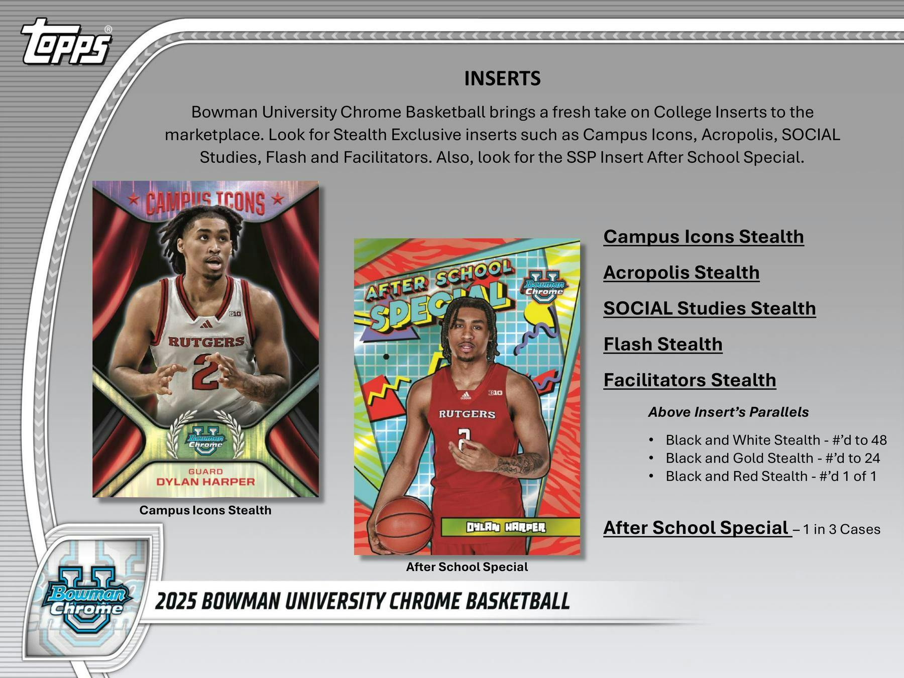2024 - 25 Bowman University Chrome Basketball Breaker Delight Box - Columbia Hobby - Sports Card Boxes - Toploaders - Card Savers