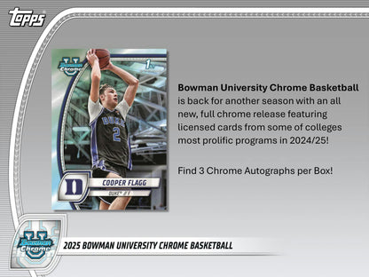 2024 - 25 Bowman University Chrome Basketball Breaker Delight Box - Columbia Hobby - Sports Card Boxes - Toploaders - Card Savers