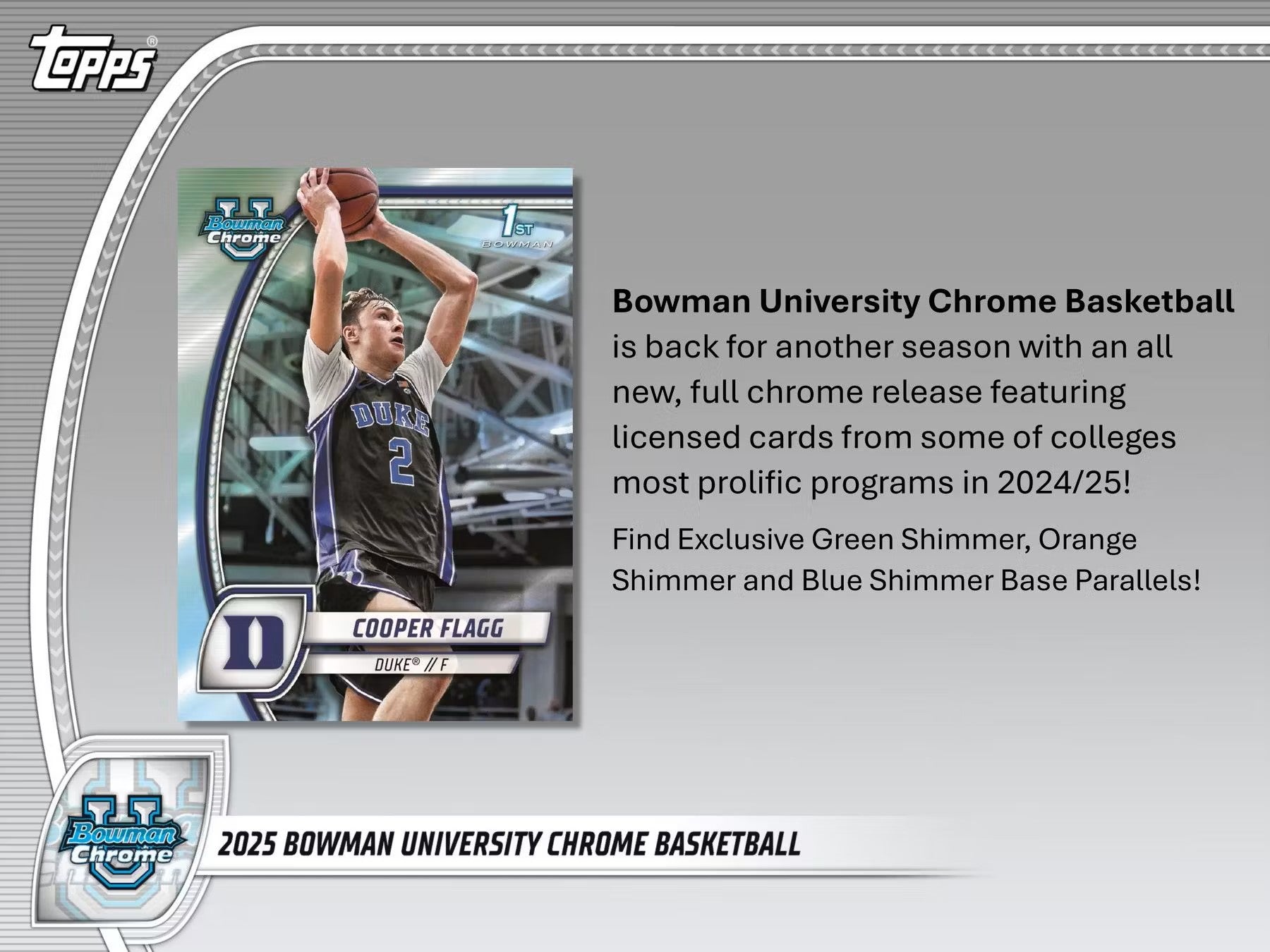 2024 - 25 Bowman University Chrome Basketball Mega Box - Columbia Hobby - Sports Card Boxes - Toploaders - Card Savers