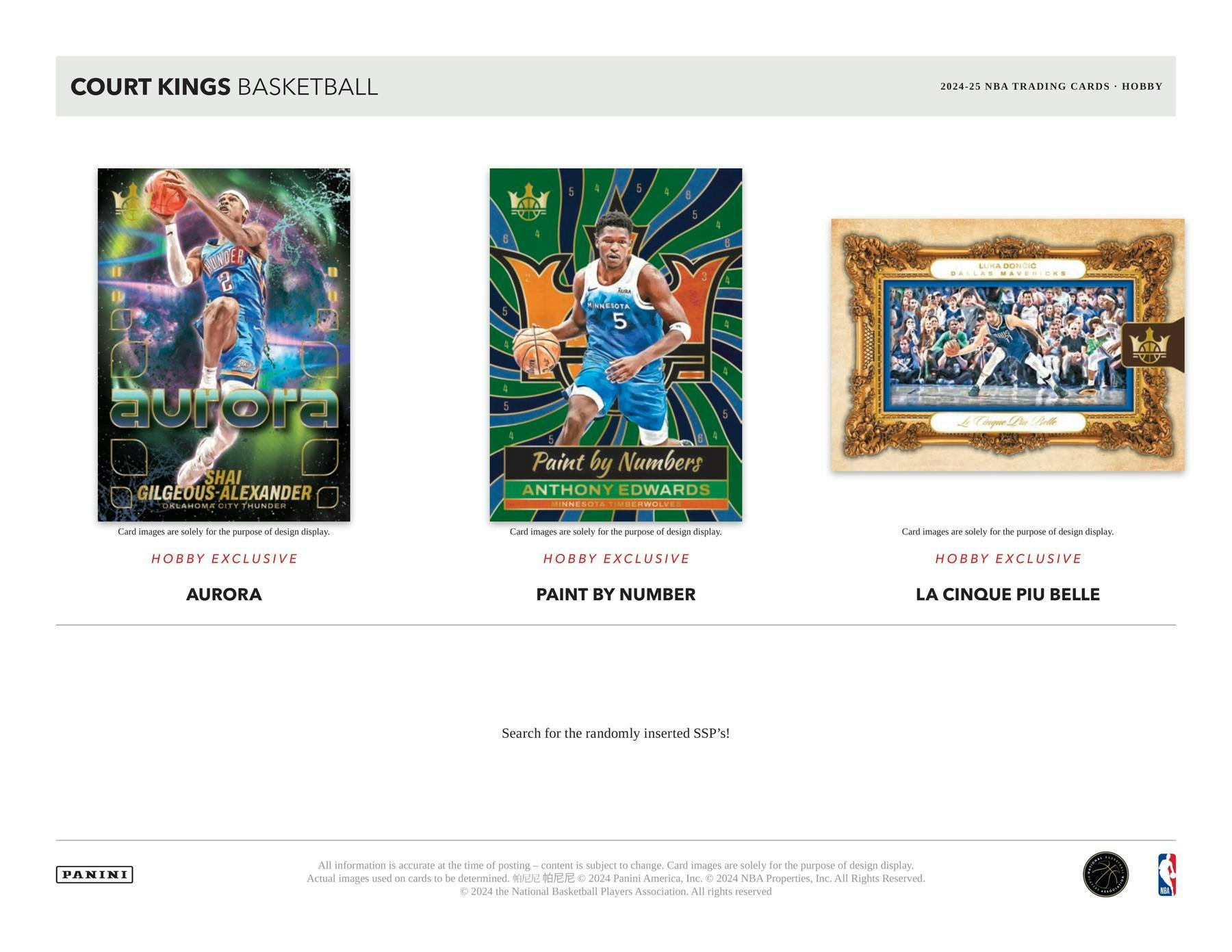 2024 - 25 Panini Court Kings Basketball Hobby Box - Columbia Hobby - Sports Card Boxes - Toploaders - Card Savers