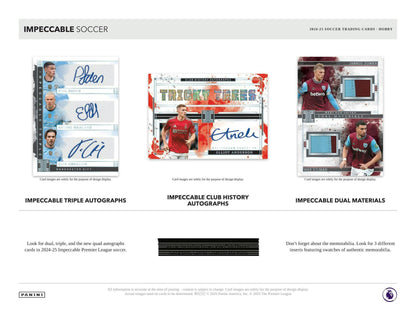 2024 - 25 Panini Impeccable Soccer Hobby Box - Columbia Hobby - Sports Card Boxes - Toploaders - Card Savers